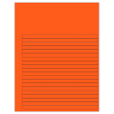 7.625" x 0.375" Fluorescent Red Rectangular Sheet Labels