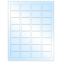 1.75" x 1.25" White Premium High Gloss Rectangular Sheet Labels