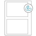 6.78" x 4.75" White Rectangular Sheet Labels - Ultra Aggressive Adhesive