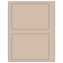 6.78" x 4.75" Pastel Tan Rectangular Sheet Labels