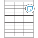 2.83" x 1" White Rectangular Sheet Labels - Removable Adhesive