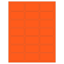 2.512" x 1.378" Fluorescent Red Rectangular Sheet Labels
