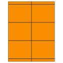 4.25" x 3.33" Fluorescent Orange Rectangular Sheet Labels