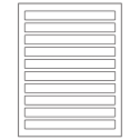 7.5" x 0.75" White Rectangular Sheet Labels