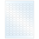 0.875" x 0.5" Crystal Clear Rectangular Sheet Labels