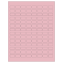 0.875" x 0.5" Pastel Pink Rectangular Sheet Labels