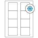 2.75" x 2.5" White Rectangular Sheet Labels - Freezer Grade Adhesive