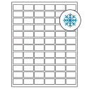 1.25" x 0.75" White Rectangular Sheet Labels - Freezer Grade Adhesive