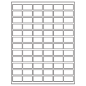 1.25" x 0.75" White Rectangular Sheet Labels