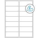 4" x 1.4375" White Rectangular Sheet Labels - Ultra Aggressive Adhesive