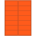 4" x 1.4375" Fluorescent Red Rectangular Sheet Labels