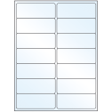 4" x 1.4375" White Mid Gloss Rectangular Sheet Labels