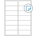 4" x 1.4375" White Rectangular Sheet Labels - Removable Adhesive