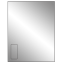 1.125" x 2.6875" Silver Foil Rectangular Sheet Labels