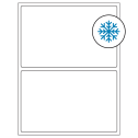 8.375" x 5.375" White Rectangular Sheet Labels - Freezer Grade Adhesive
