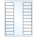 2.625" x 1" White Mid Gloss Rectangular Sheet Labels