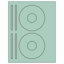 4.625" x 4.625" Pastel Green Sheet Labels