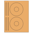 4.625" x 4.625" Pastel Orange Sheet Labels