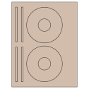 4.625" x 4.625" Pastel Tan Sheet Labels