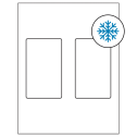 3" x 5" White Rectangular Sheet Labels - Freezer Grade Adhesive