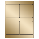 4" x 4" Gold Foil Square Sheet Labels