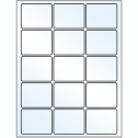 2.5" x 2" White Mid Gloss Rectangular Sheet Labels