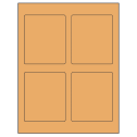 3.5" x 4.15625" Pastel Orange Rectangular Sheet Labels
