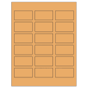 2.375" x 1.25" Pastel Orange Rectangular Sheet Labels