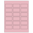2.375" x 1.25" Pastel Pink Rectangular Sheet Labels