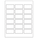 2.375" x 1.25" White Vinyl Drum Rectangular Sheet Labels