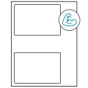 6" x 4" White Rectangular Sheet Labels - Ultra Aggressive Adhesive
