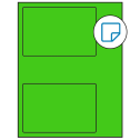6" x 4" Fluorescent Green Rectangular Sheet Labels - Removable Adhesive