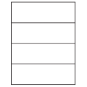 8.5" x 2.75" White Rectangular Sheet Labels