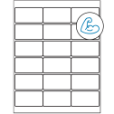 2.75" x 1.5" White Rectangular Sheet Labels - Ultra Aggressive Adhesive