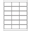 2.75" x 1.5" White Matte Litho Rectangular Sheet Labels
