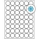 1.25" White Circular Sheet Labels - Freezer Grade Adhesive