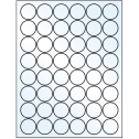 1.25" White Mid Gloss Circular Sheet Labels