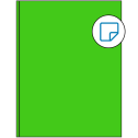 8.375" x 11" Fluorescent Green Rectangular Sheet Labels - Removable Adhesive