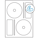 4.656" x 4.656" White Sheet Labels - Ultra Aggressive Adhesive