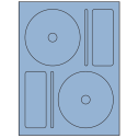 4.656" x 4.656" Pastel Blue Sheet Labels
