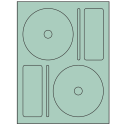 4.656" x 4.656" Pastel Green Sheet Labels