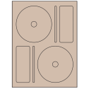 4.656" x 4.656" Pastel Tan Sheet Labels