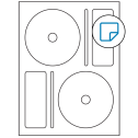 4.656" x 4.656" White Sheet Labels - Removable Adhesive