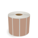 3" x 1" Brown - Thermal Transfer Labels - 1" Core - Removable Adhesive