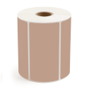 3" x 2" Brown - Thermal Transfer Labels - 1" Core