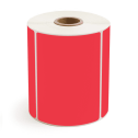 4" x 3" Red - Direct Thermal Labels - 1" Core