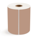 4" x 5" Brown - Direct Thermal Labels - 1" Core - Freezer Grade Adhesive