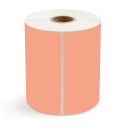 4" x 8" Fluorescent Orange - Thermal Transfer Labels - 1" Core - Acrylic
