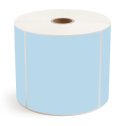 4" x 4" Blue - Direct Thermal Labels - 1" Core / 5" Outer Diameter - Removable Adhesive