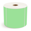 4" x 4" Fluorescent Green - Direct Thermal Labels - 1" Core / 5" Outer Diameter - Acrylic